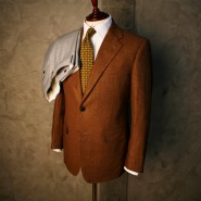 [Zlatni] Tobacco brown Linen Separate Suit