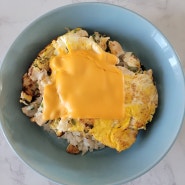 쉬운 다이어트 요리 : 닭가슴살 계란 덮밥