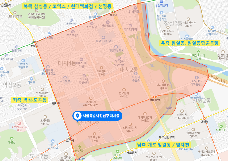 서울 강남구 대치동 아파트 위치 래미안대치팰리스 대치삼성래미안 대치미도아파트 은마아파트 등 : 네이버 블로그