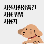 서울사랑상품권 사용처 가맹점 사용법 PT 가격 10% 할인받기