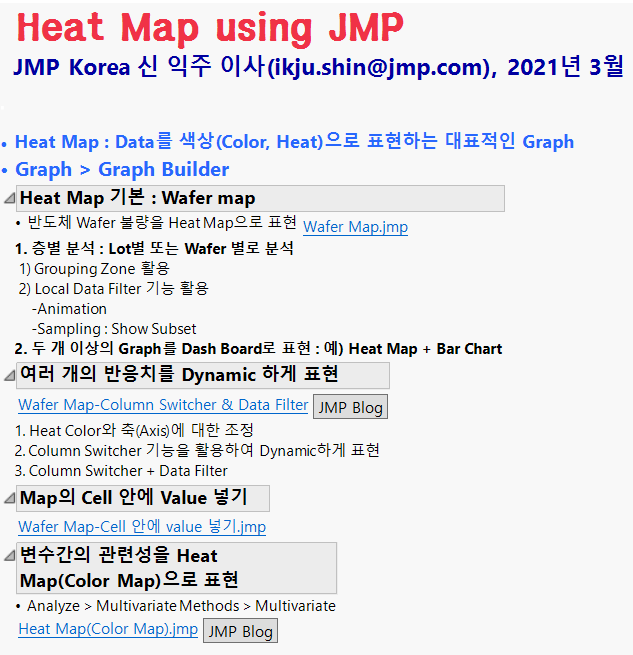 JMP를 활용한 Heat Map(Wafer Map) 그리기 : 네이버 블로그