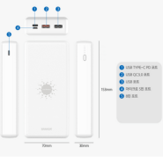 바나다 올인원W 20000mAh 무선 급속 충전 보조배터리