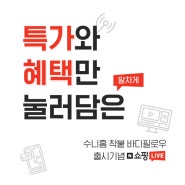 [EVENT] 착붙 바디필로우 출시 기념 3월 8일 11시 수니홈 쇼핑라이브!