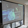 빔프로젝터 스크린 추천 : 마루느루 100인치 시네마 반자동 스크린 설치 (석고보드, 천장, 커튼박스)