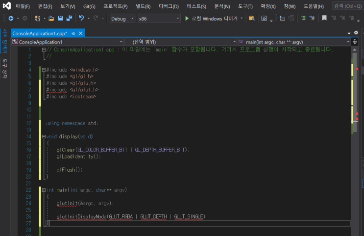 학교 수업에서 visual studio로 실습하다보면 glut.h가 없을 것이다.. : 네이버 블로그