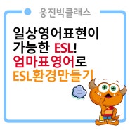 일상영어표현이 가능한 ESL. 엄마표영어로 ESL환경만들기