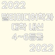 멀티미디어학과 대학 내신4~6등급 어디가 있을까?