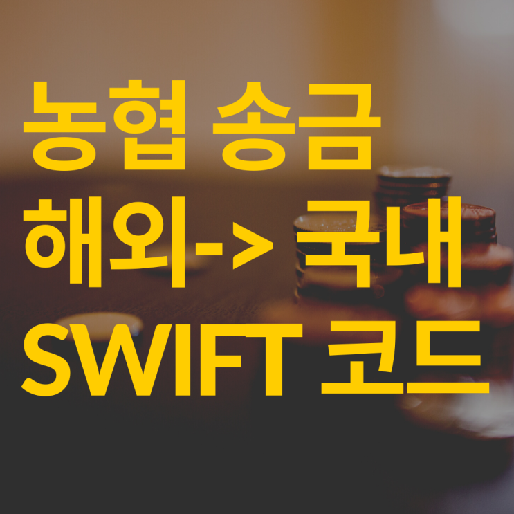 해외 송금 받기 농협 SWIFT CODE 및 기타 정보 (원화/ 외화 통장) : 네이버 블로그