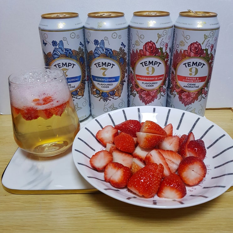 편의점맥주추천 과일맥주 딸기칵테일 만들기 '템트7 & 템트9' : 네이버 블로그