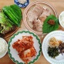 3월 22일 집밥메뉴 - 돼지고보쌈, 나물, 김치