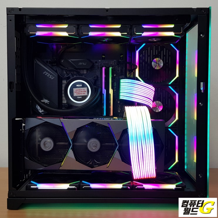 [광양컴퓨터케이스갈이] 리안리 PC-O11 Dynamic RAZER, UNI FAN SL120, STRIMER PLUS ...