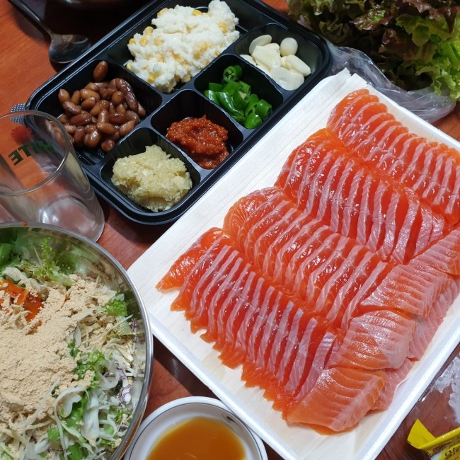 양평 개군 송어회 맛집 용골가든 (포장후기) : 네이버 블로그