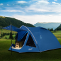 [반고] 미니멀 캠핑에 딱 ! 자립 가능한 돔형 + 넓은 공간의 터널형 텐트, 알파 300 모로칸 블루 텐트