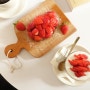 카페에서 먹던 딸기토스트 딸기요거트 만들기