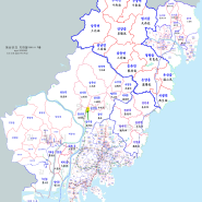 동남권 전철 노선도(2021.11)