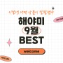 [해야미] 9월의 판매 베스트 상품 7 (튀김쥐포, 빼빼징어, 아귀스틱, 손질먹태 외)