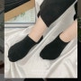 여성 데일리 기본 발목양말, 페이크삭스_흰색, 검정색