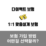 다이렉트 vs 맞춤보험 어떤게 좋을까?