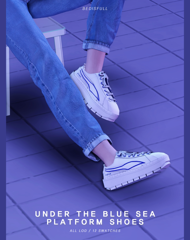 Bed Ts4 M Under The Blue Sea Platform Shoes 네이버 블로그