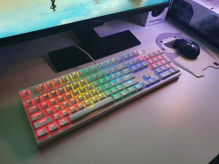 ABKO HACKER K660 앱코 키보드 레인보우 LED 카일광축 화이트 : 네이버 블로그
