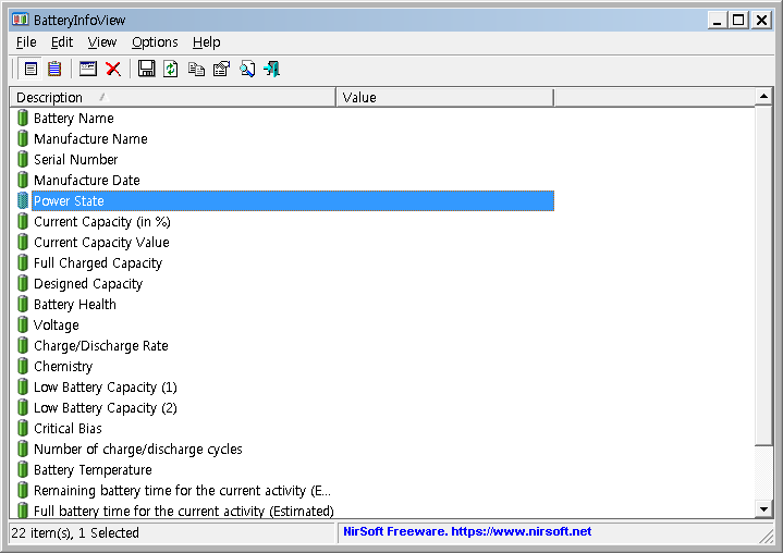 노트북 배터리 정보확인 BatteryInfoView v1.25 : 네이버 블로그