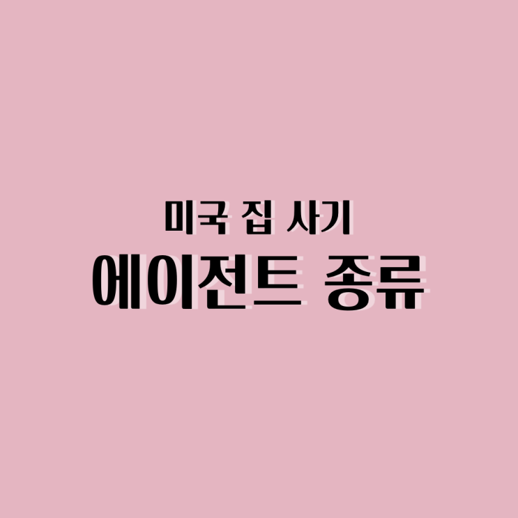 뉴저지 집 사기 - 에이전트 종류 : 네이버 블로그