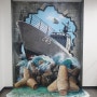 서울함공원 전시관에 설치된 트릭아트 입체벽화 포토존제작