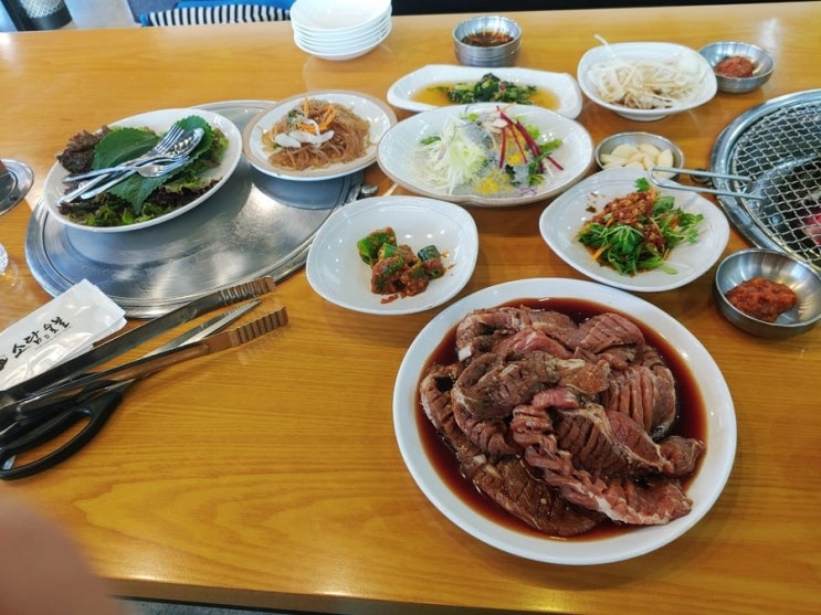 경산놀이방식당 "소담숯불 경산점"에서 맛있는 저녁식사하고...