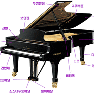 가정용피아노 / 그랜드피아노 구조와 명칭과 차이
