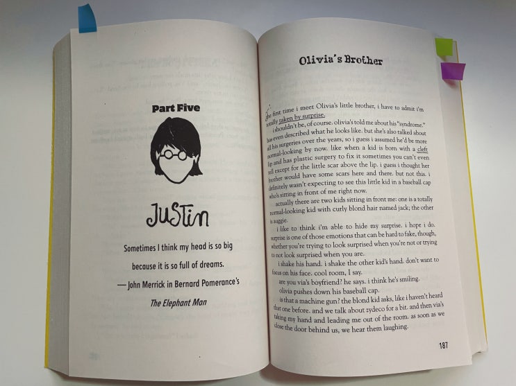 [영어원서읽기] Wonder 원더 : Part 5. Justin (P.186-204) : 네이버 블로그