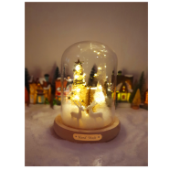 [소중한행복] 크리스마스 유리돔 LED 트리 북유럽스타일 인테리어 장식 소품