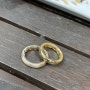 [디아토]18k 옐로 화이트 골드 다이아몬드 쌍반지 선물로 추천!!