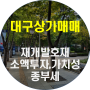 대구 상가 매매(재개발 호재, 점포, 상가, 급매, 시세차익, 중구, 공평동, 중앙로, 반월당)