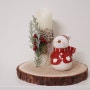 귀여운 크리스마스장식 (사슴촛대, 눈사람인형, 도자기 화분장식픽)
