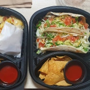 멕시칸푸드 도스타코스 시청배달점에서 소프트타코와 새우 치즈 께사디야 배달의민족 배달 내돈내산
