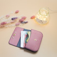 이니셜 러블리 핑크 포켓 지갑