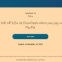 [캐나다 LIFE] Paypal로 Door dash $25이상 결제하면 $10 off (12월 15일까지)