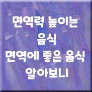 면역력 높이는 음식, 면역에 좋은 음식 알아보니