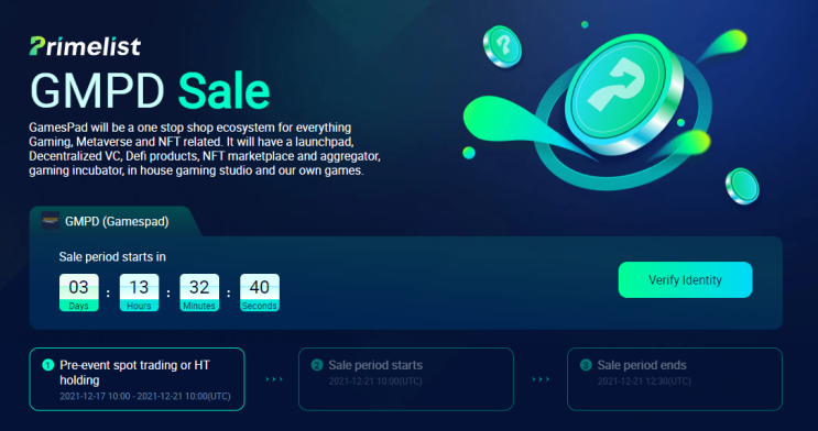 후오비 프라임리스트 GMPD Sale 일정 및 참가방법 변경사항 안내(Gamespad coin) : 네이버 블로그