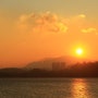 수도권 "해돋이(일출) "명소 구리한강시민공원= 일출과 이른 아침 겨울 풍경.
