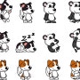 동물캐릭터-강아지-팬더-dog-puppy-pet-panda-인쇄용일러스트파일