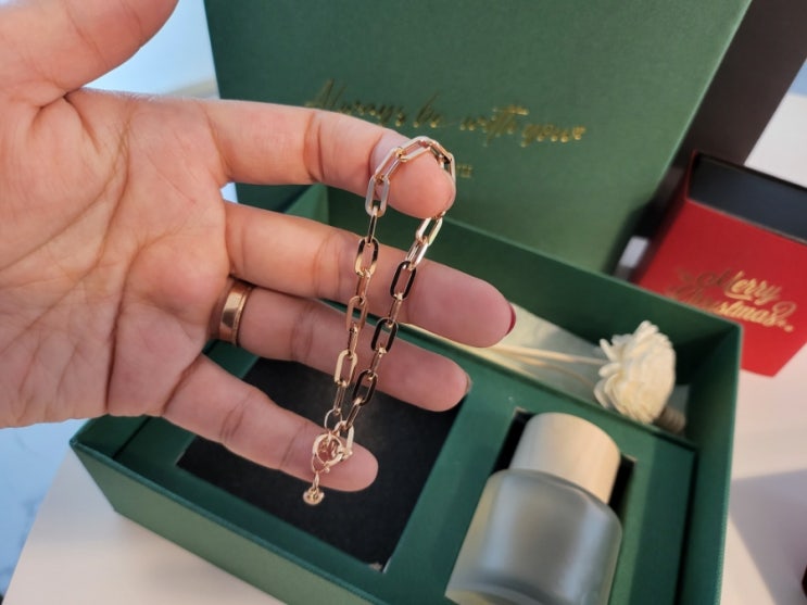 오벨리 18k 우정팔찌 완전 블링블링 만족 : 네이버 블로그