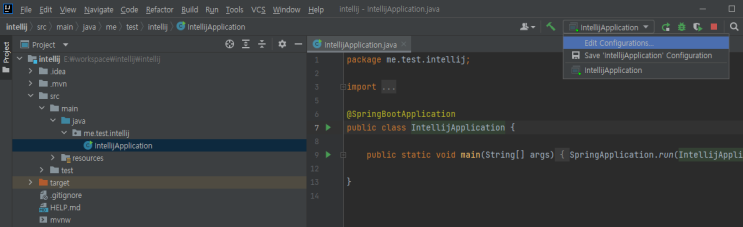 IntelliJ Community 로 spring boot active profile 설정하는 법 ( vm option ...