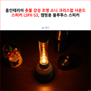 홈인테리어 촛불 감성 조명 소니 크리스탈 사운드 스피커 LSPX-S3, 캠핑용 블루투스 스피커