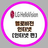 [LG HelloVision] 빠른속도, 합리적인 가격의 완벽한 인터넷!!! 헬로인터넷//인터넷가입은 기가몬스터에서~