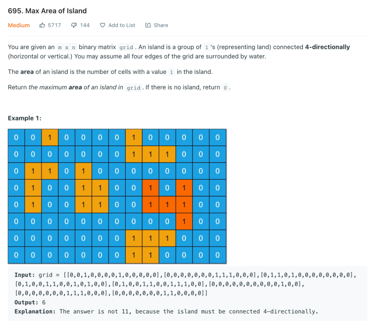 [LeetCode] 695. Max Area of Island (JavaScript) : 네이버 블로그