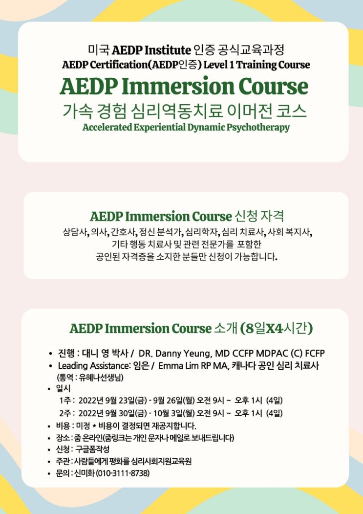 AEDP 교육 안내 : 네이버 블로그