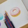 색연필 일러스트 :: 도넛 & 컵케이크 그리기