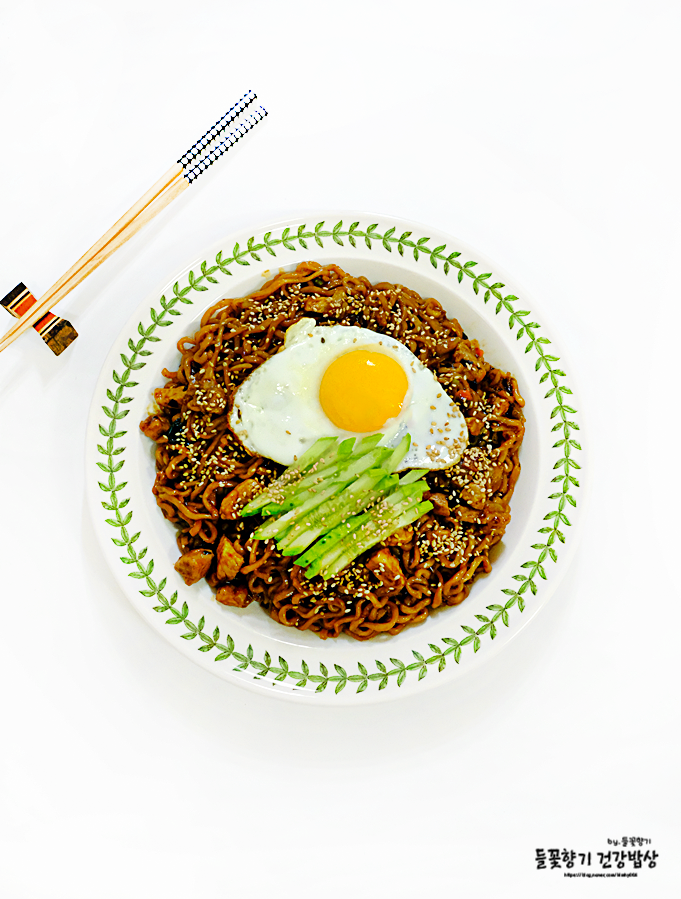 짜파구리 조리법 레시피 짜파게티 맛있게 끓이는법 짜장 라면 조합 : 네이버 블로그