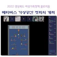 메타버스 플랫폼을 활용한 첫 메타버스 회의 개최!!!